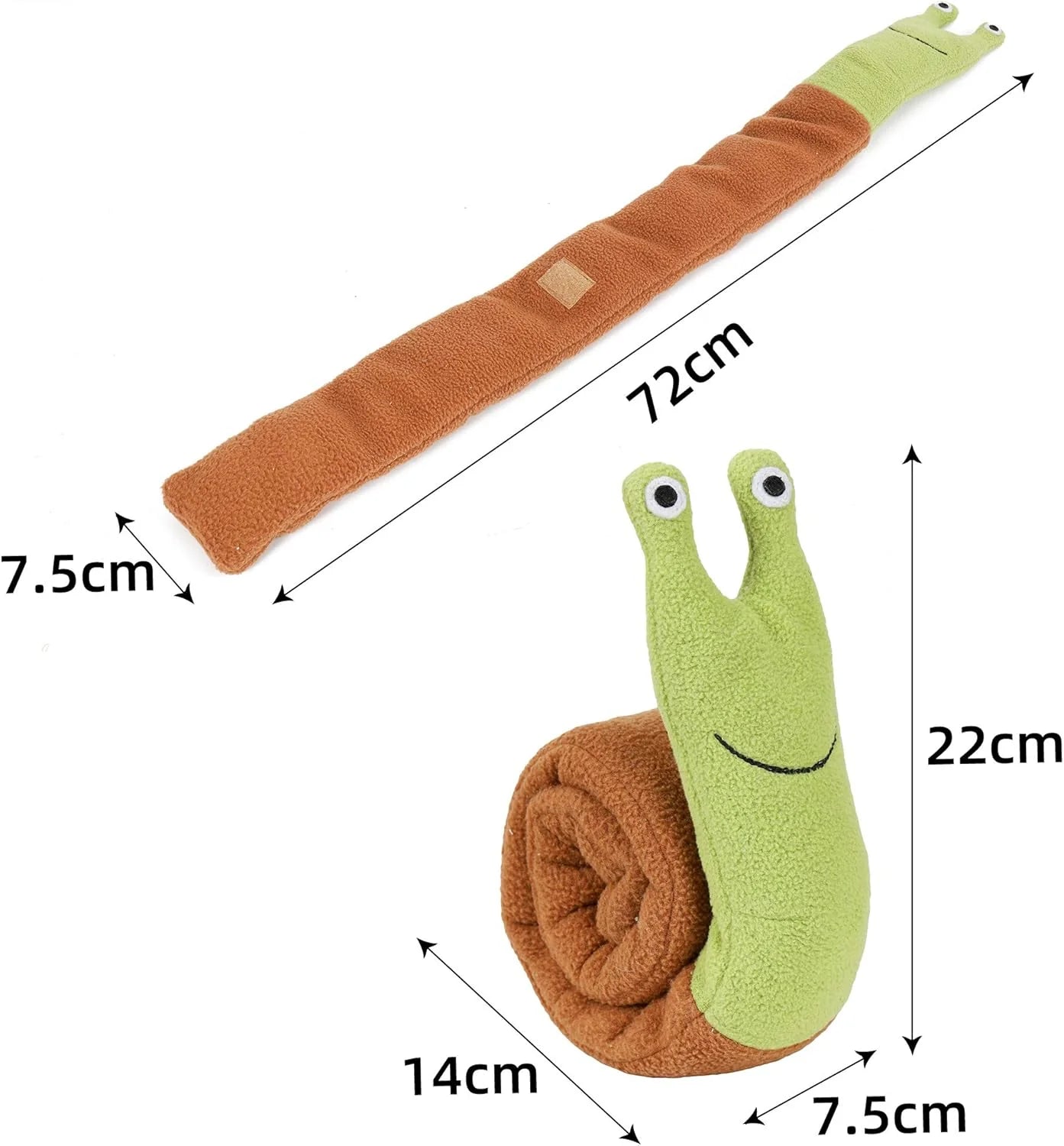 Pet Snail Molar Dog Plush Toys, Dog Sniffing Training Plush Toys, Interactive Educational IQ Screaming Toys, Plush Toys for Pet Activities to Relieve Stress, Suitable for Large, Medium and Small Dogs
