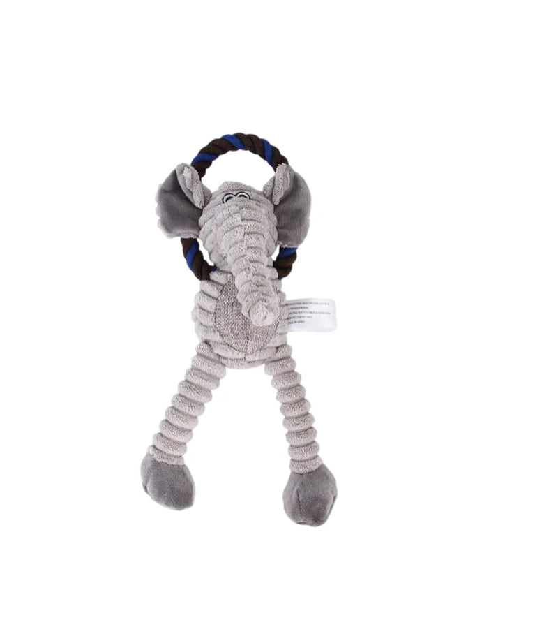 Pet Toys, Dog Squeaky Toys Plush Elephant,Monkey,Lion Interactive Toys Dog Chew Squeaker Toys for Puppy Small Dog Medium Dogs Large Dogs Cats (Grey Elephant)