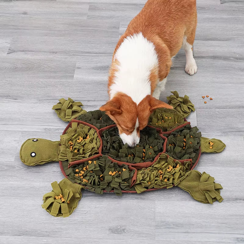 Dog Snuffle Mat Tortoise Shape Pet Slow Feeding Pad Pet Sniffing Mat Dog Training Toys Pet Release Stress Toys Gift for Dogs